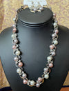 Multicolor Pearl Necklace, Earrings Jewelry Set